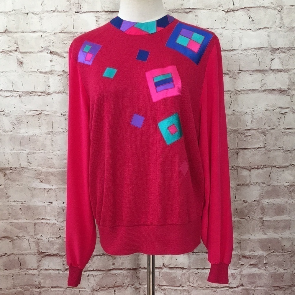 Philippe Marques Vintage Sweater Blouse 10 Pink